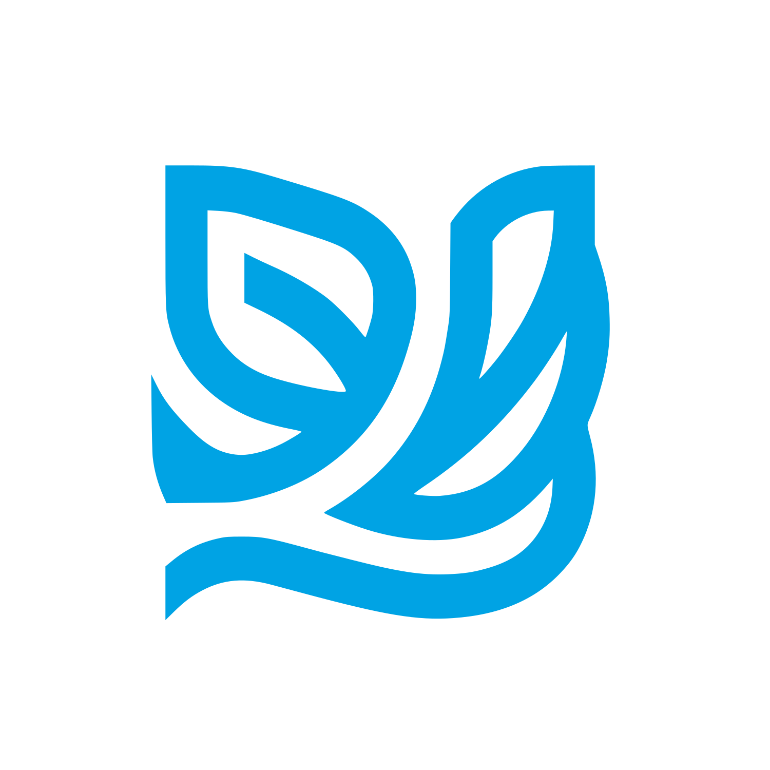 Lily Leaf Logo #00a3e4