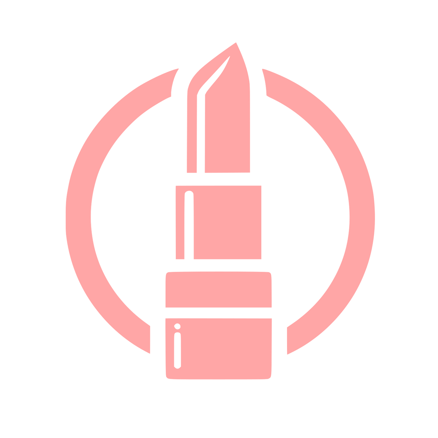 Lipstick Circular Logo #ffa6a6