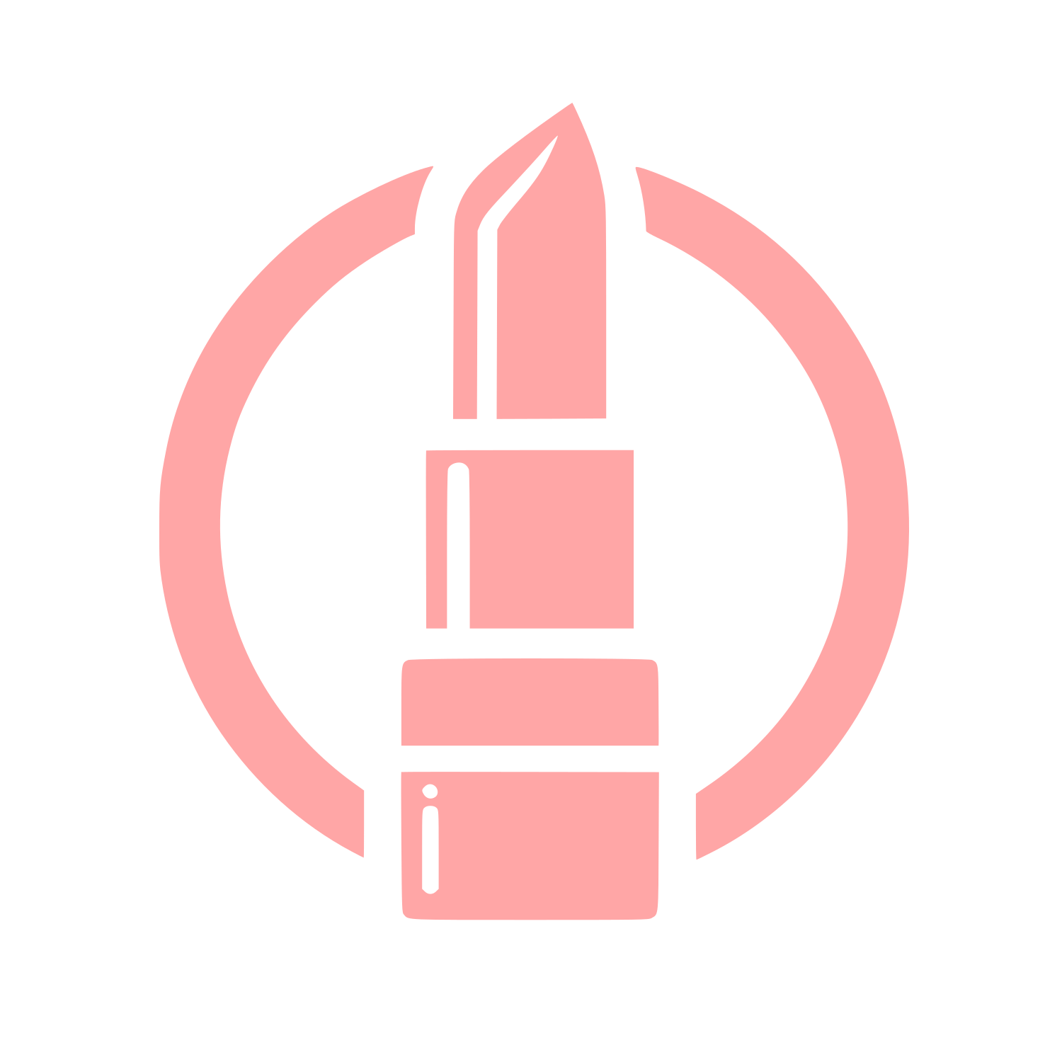 Lipstick Circular Logo #ffa6a6
