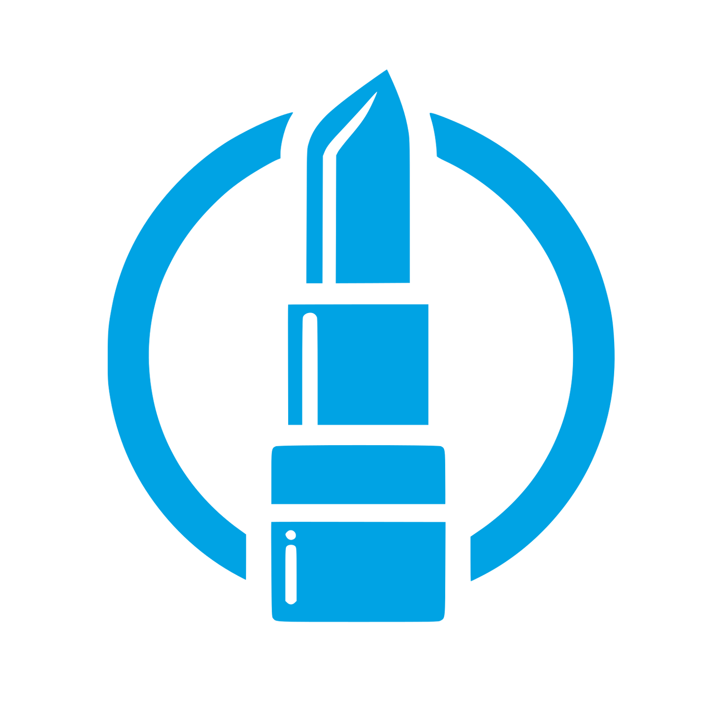 Lipstick Circular Logo #00a3e4