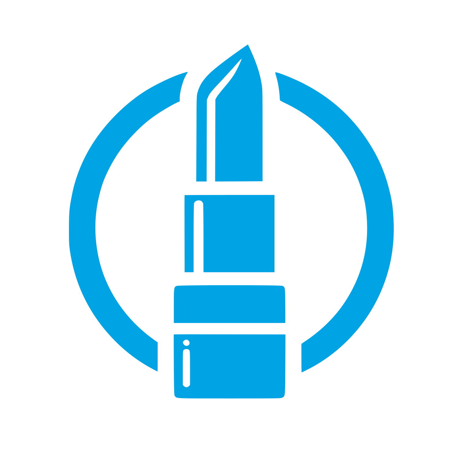 Lipstick Circular Logo #00a3e4