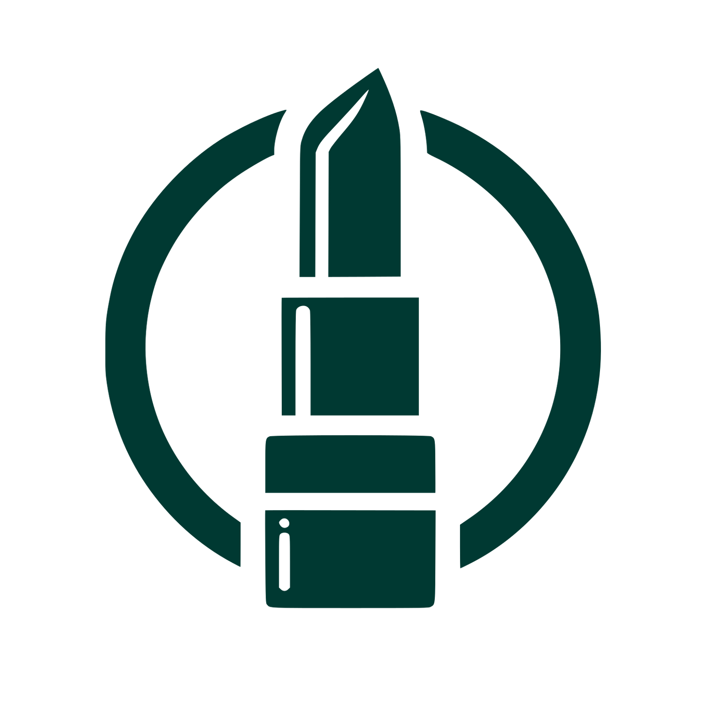Lipstick Circular Logo #003932