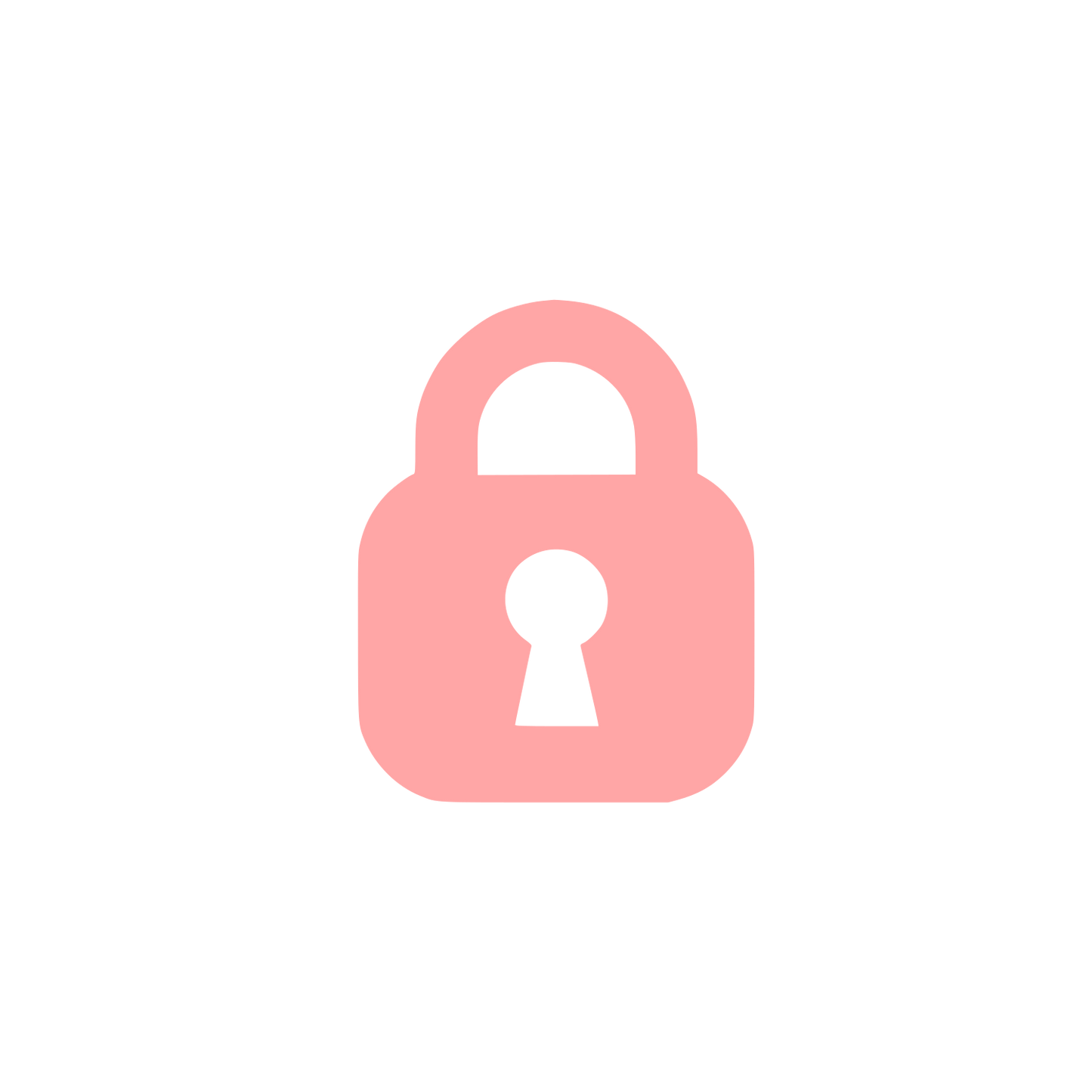 Security Padlock Logo #ffa6a6