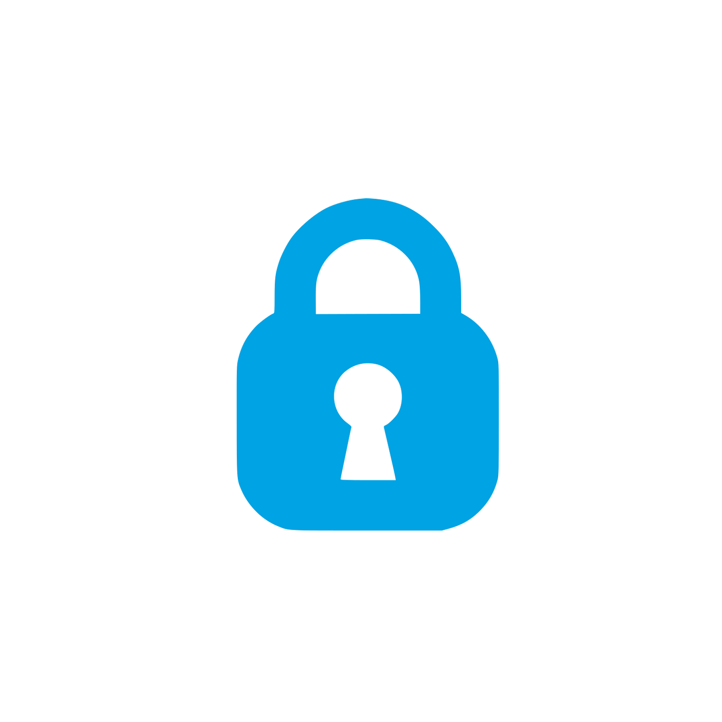 Security Padlock Logo #00a3e4
