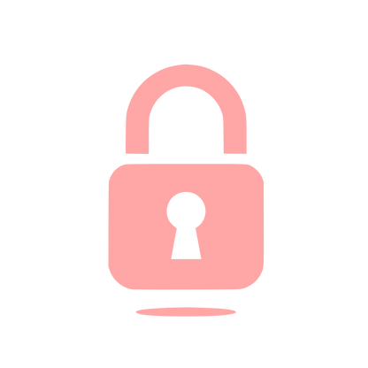 Padlock Security Logo #ffa6a6