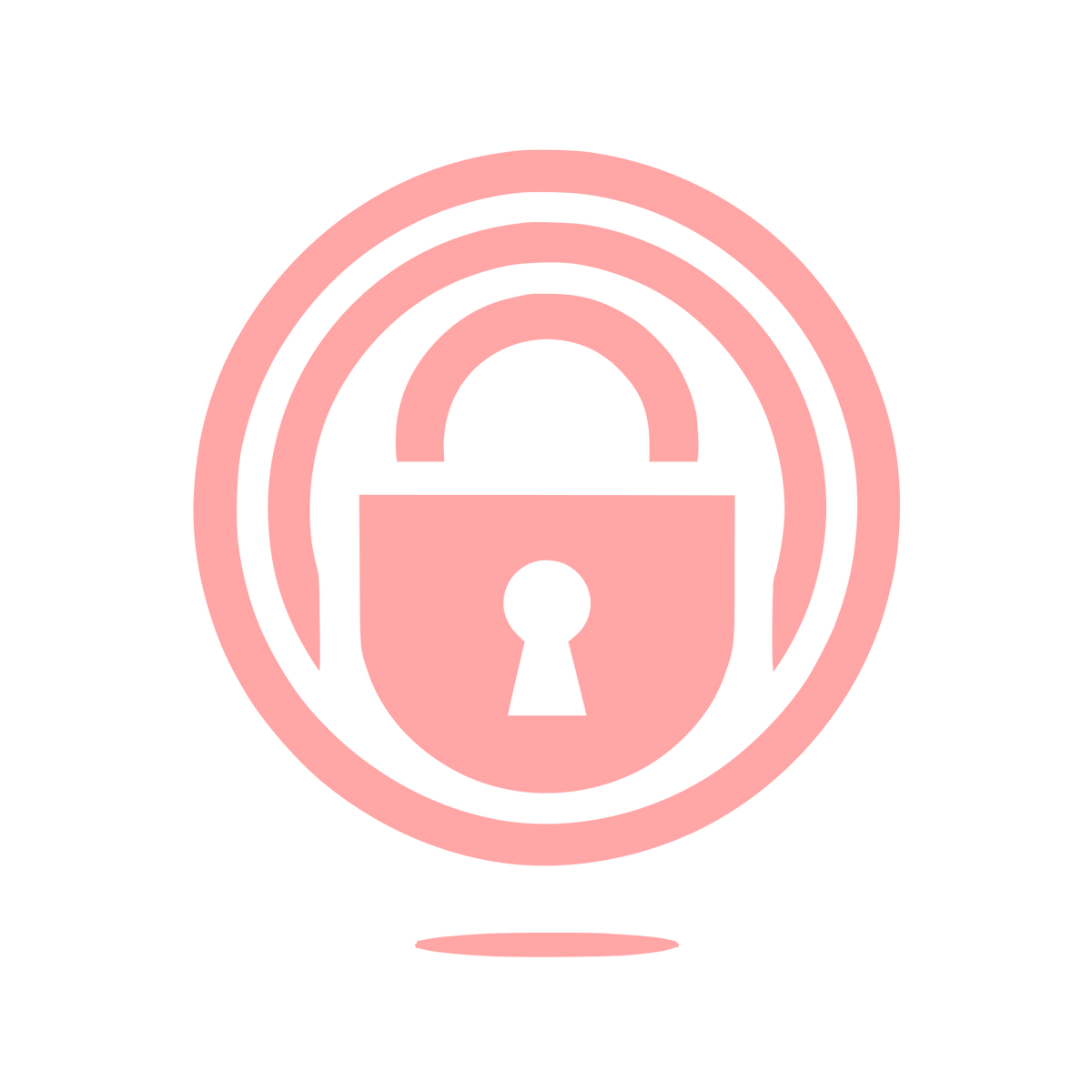 Security Padlock Logo #ffa6a6