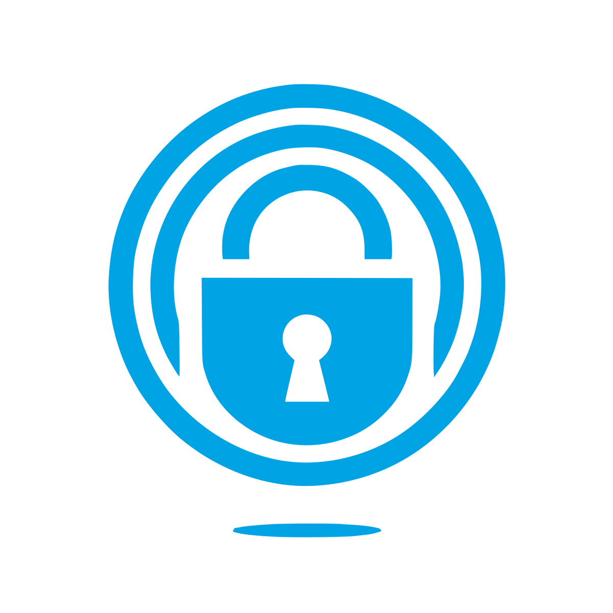 Security Padlock Logo #00a3e4