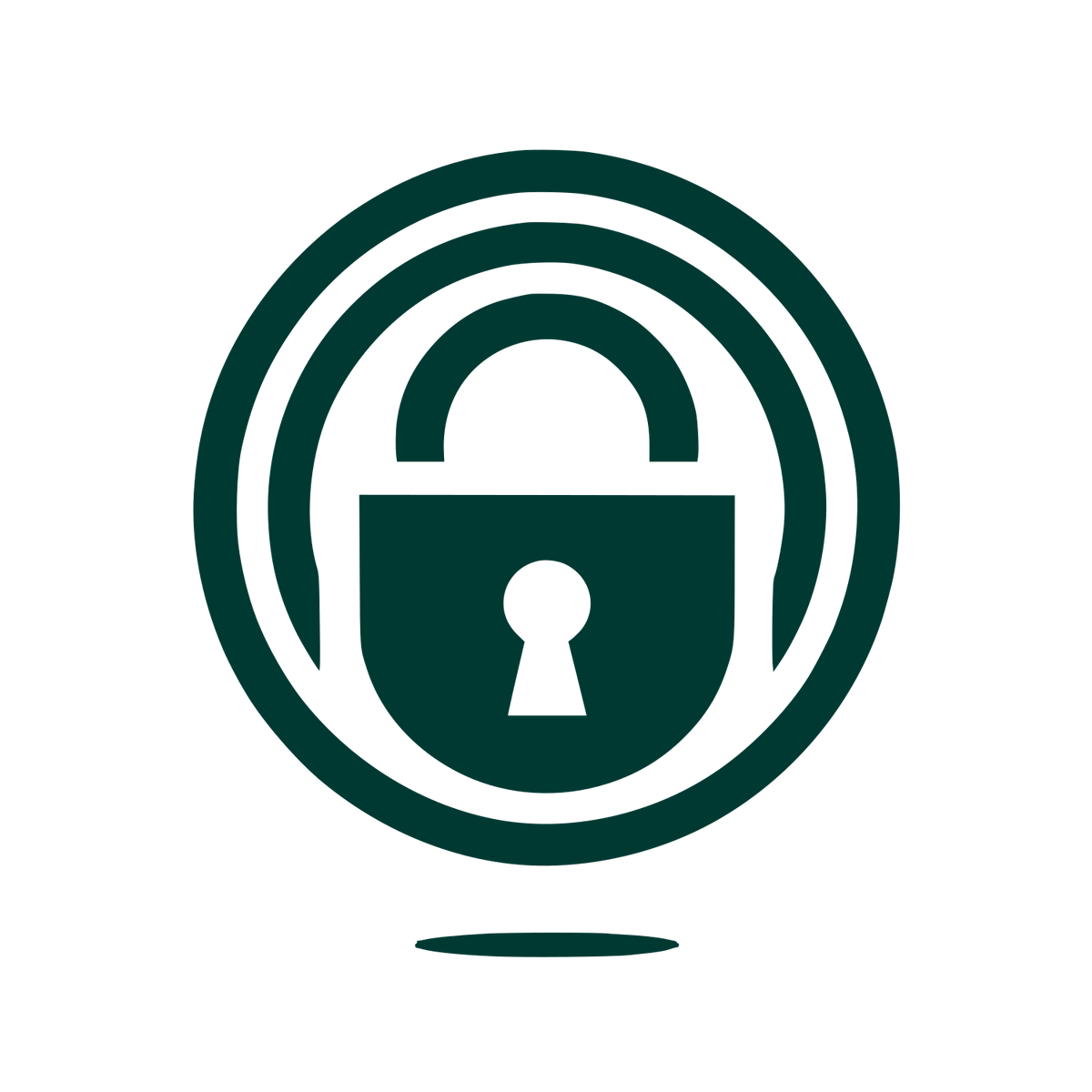 Security Padlock Logo #003932