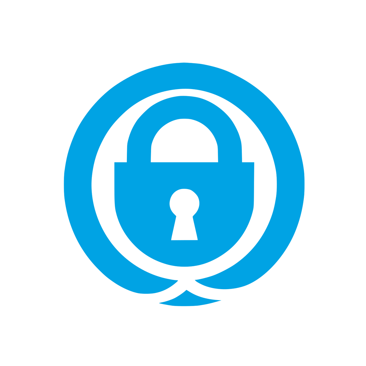 Secure Padlock Logo #00a3e4