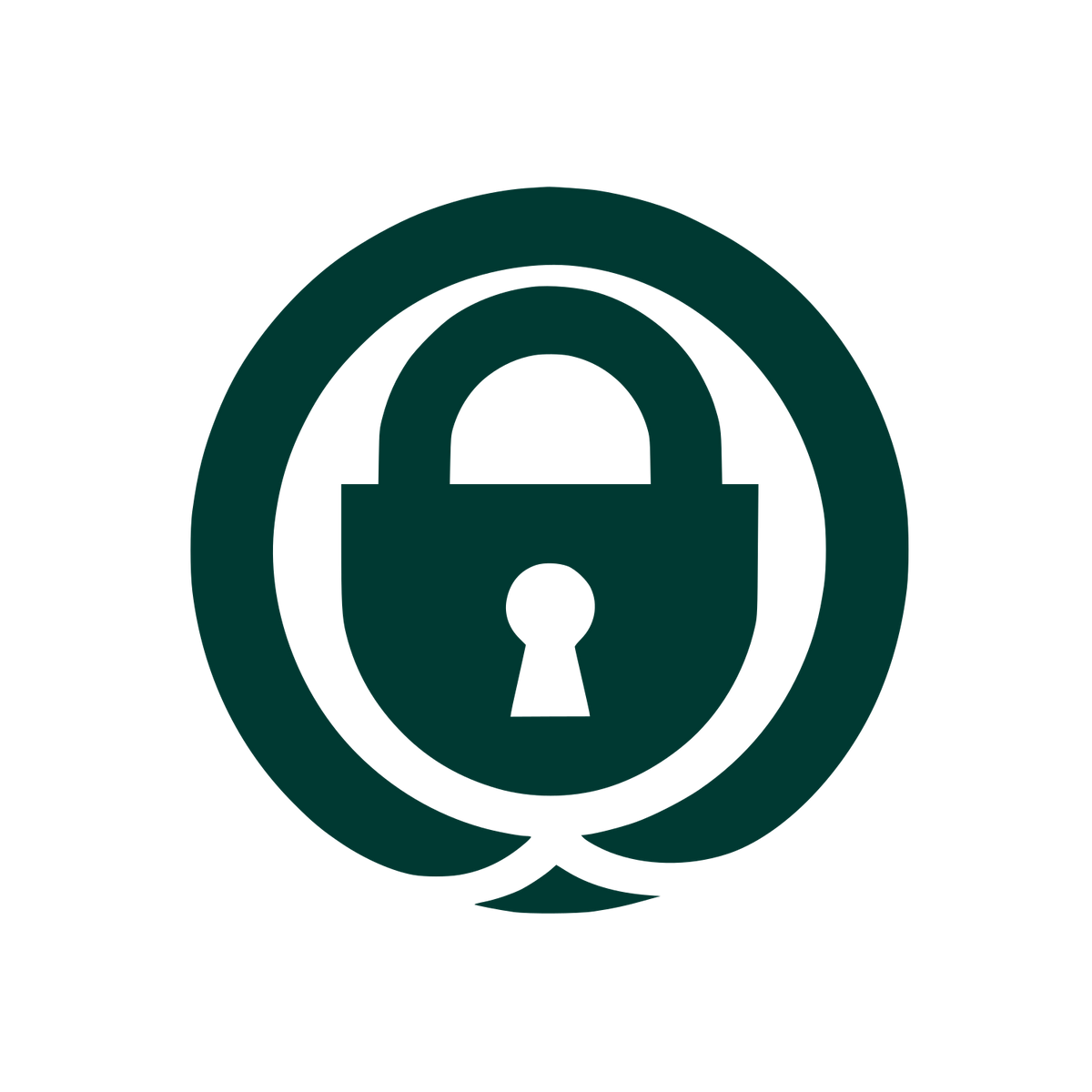 Secure Padlock Logo #003932