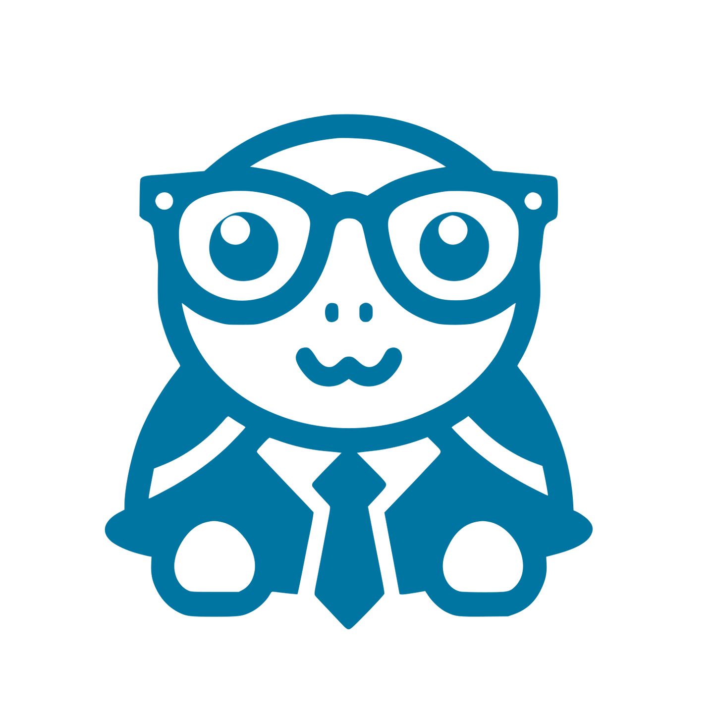 Suited Animal Character Logo #0075A2