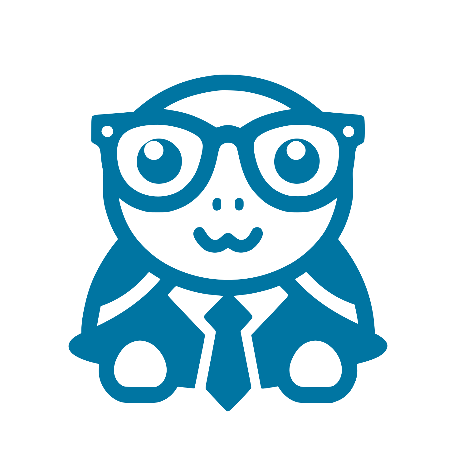 Suited Animal Character Logo #0075A2