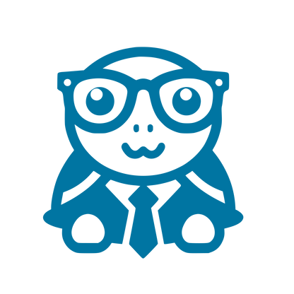 Suited Animal Character Logo #0075A2