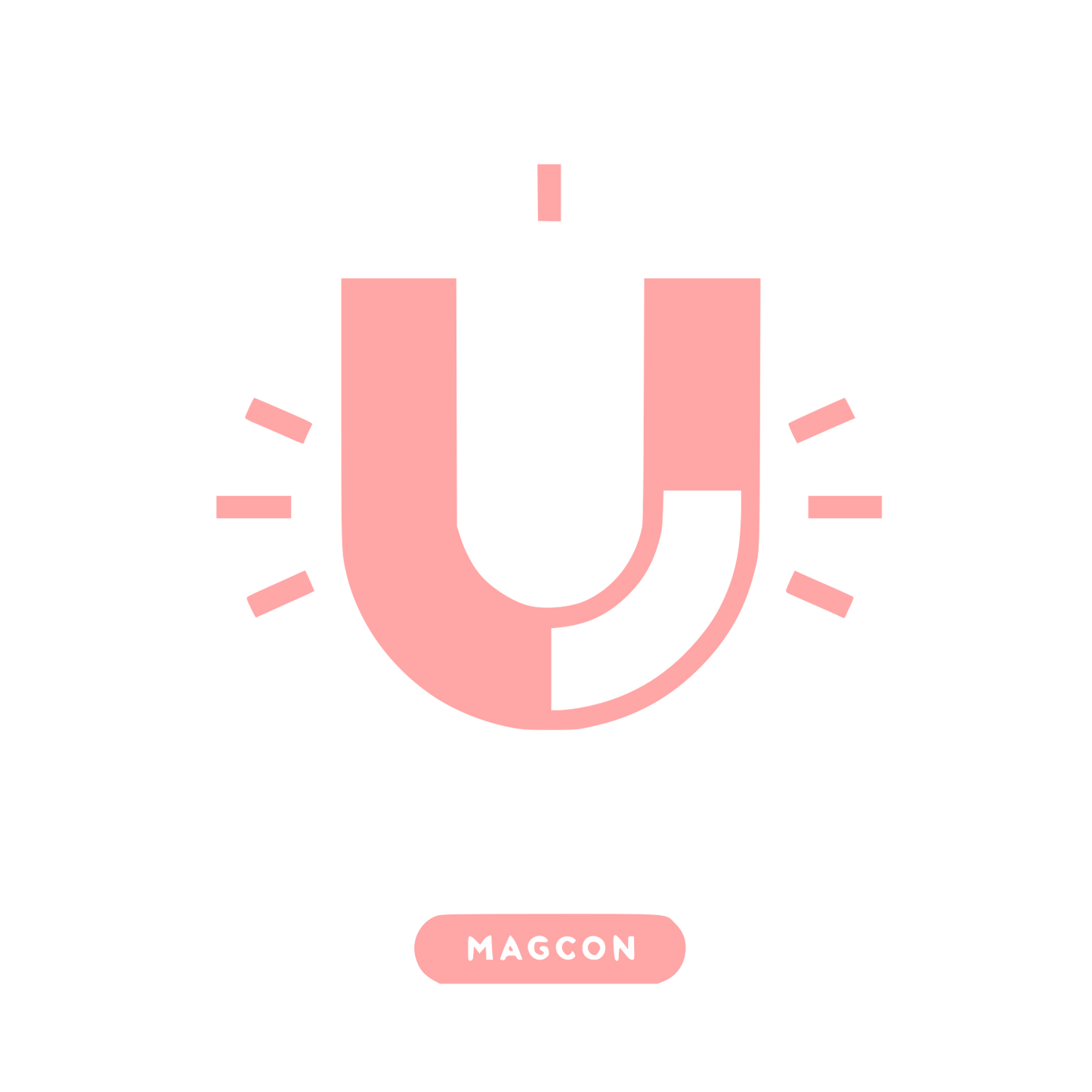 Magnetic U Logo #ffa6a6