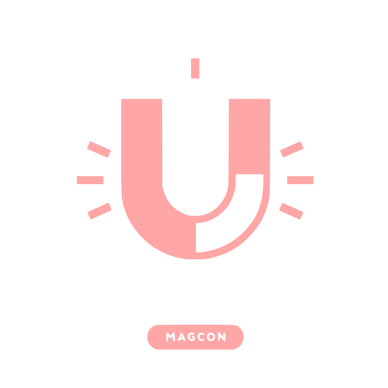 Magnetic U Logo #ffa6a6