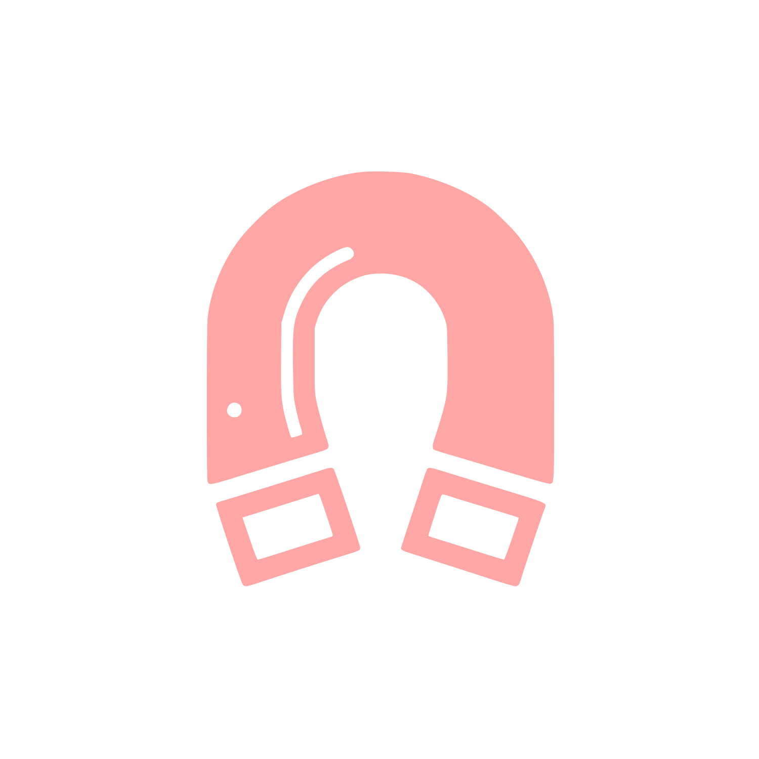 Magnetic Horseshoe Logo #ffa6a6