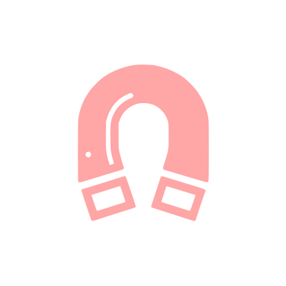 Magnetic Horseshoe Logo #ffa6a6
