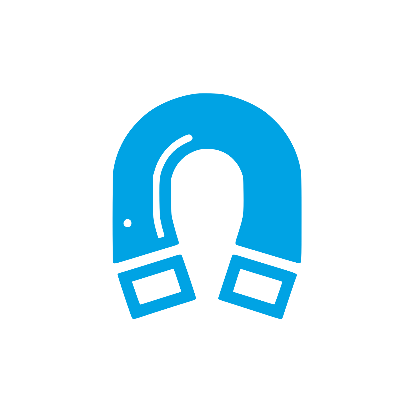 Magnetic Horseshoe Logo #00a3e4