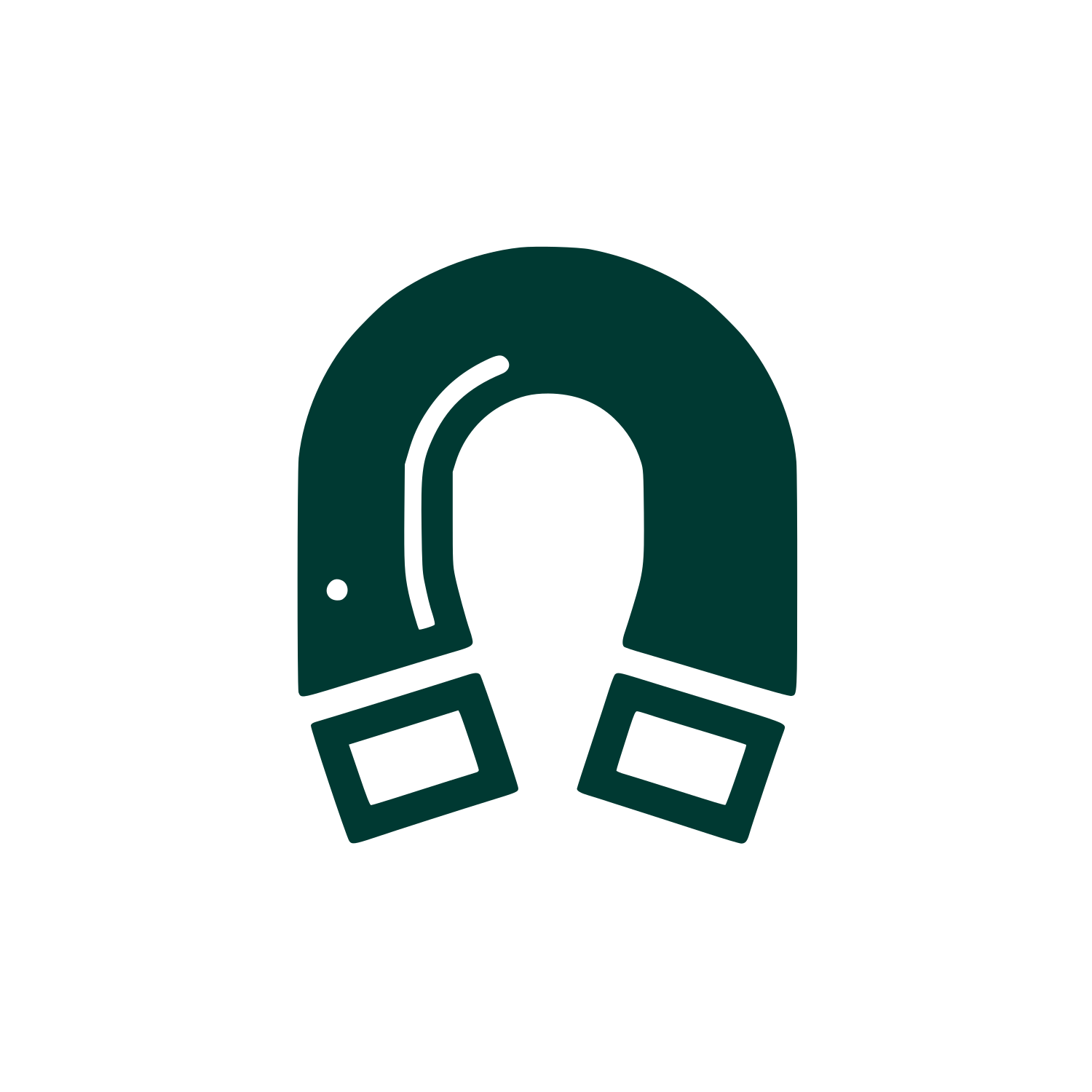 Magnetic Horseshoe Logo #003932
