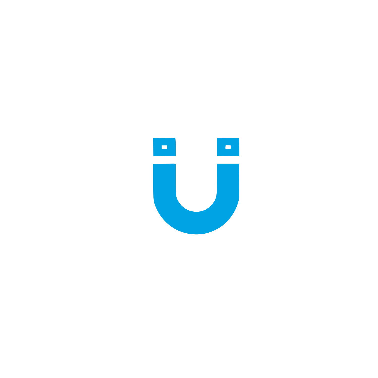 Minimalist Face Logo #00a3e4