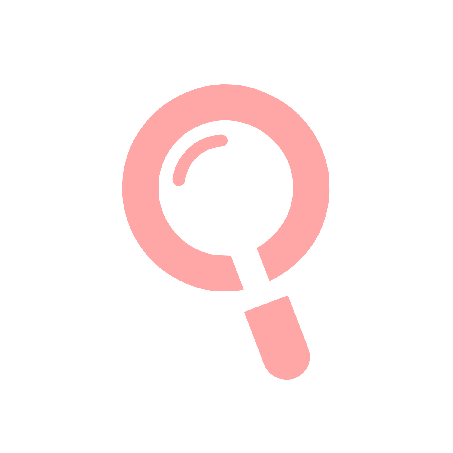 Magnifying Glass Logo #ffa6a6