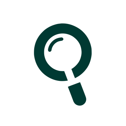 Magnifying Glass Logo #003932