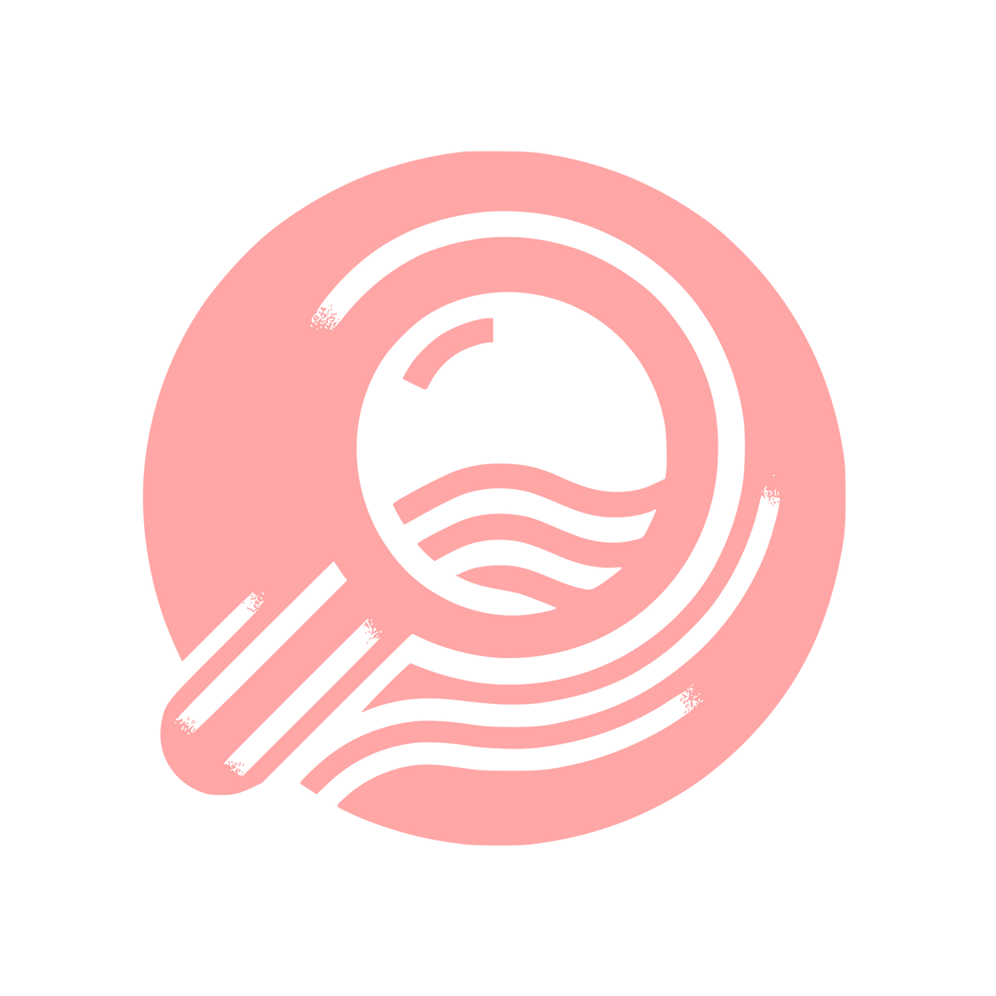 Magnifying Wave Logo #ffa6a6