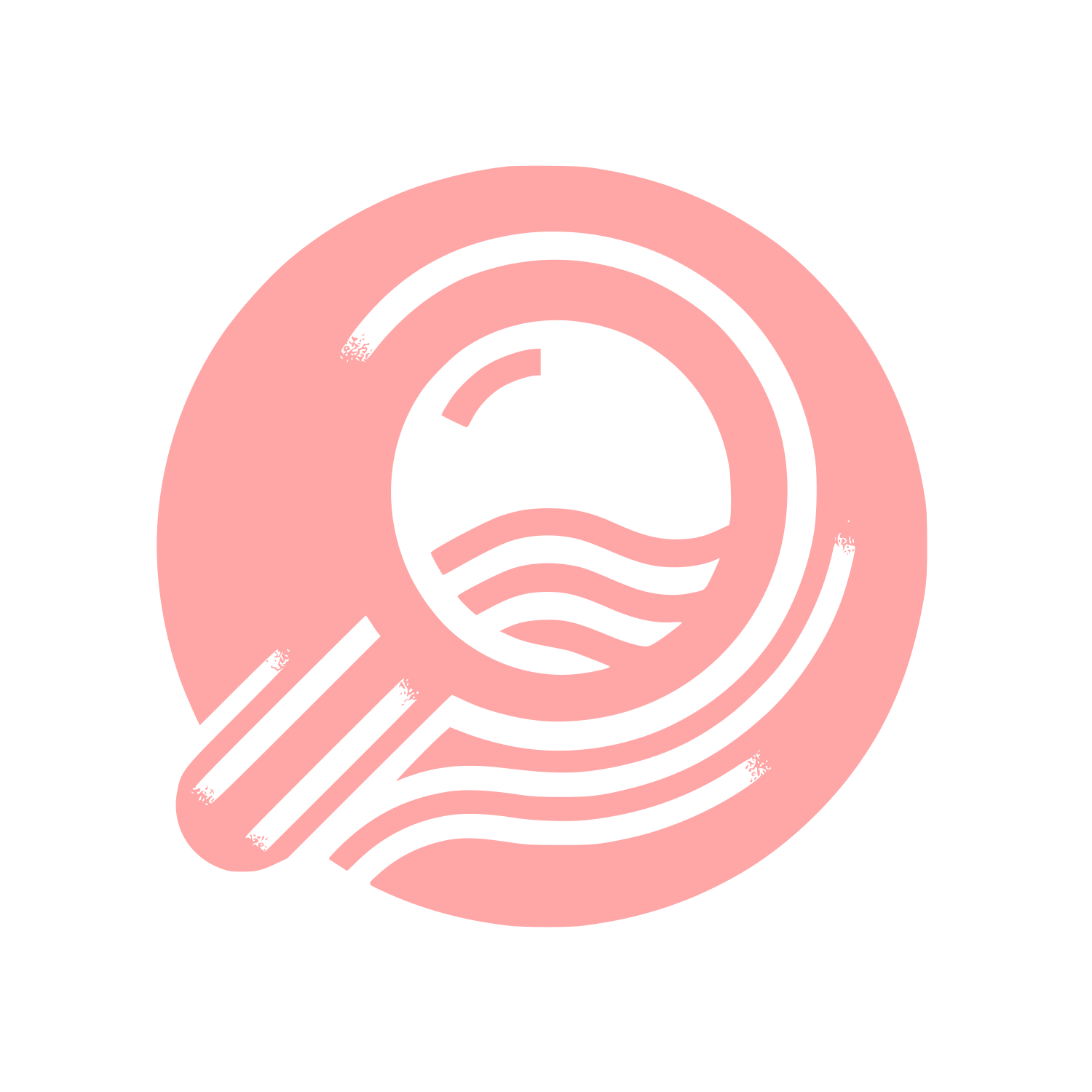 Magnifying Wave Logo #ffa6a6