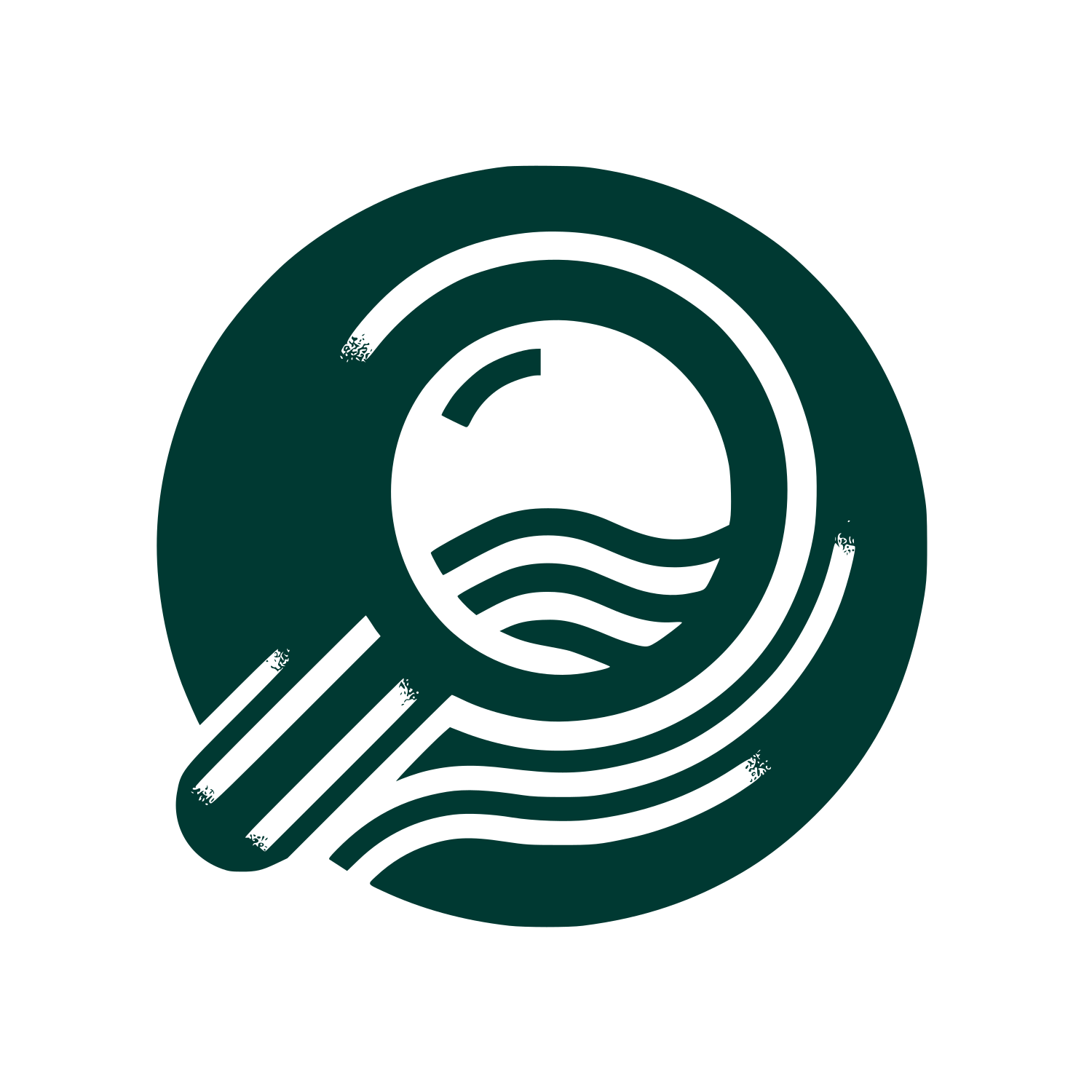 Magnifying Wave Logo #003932