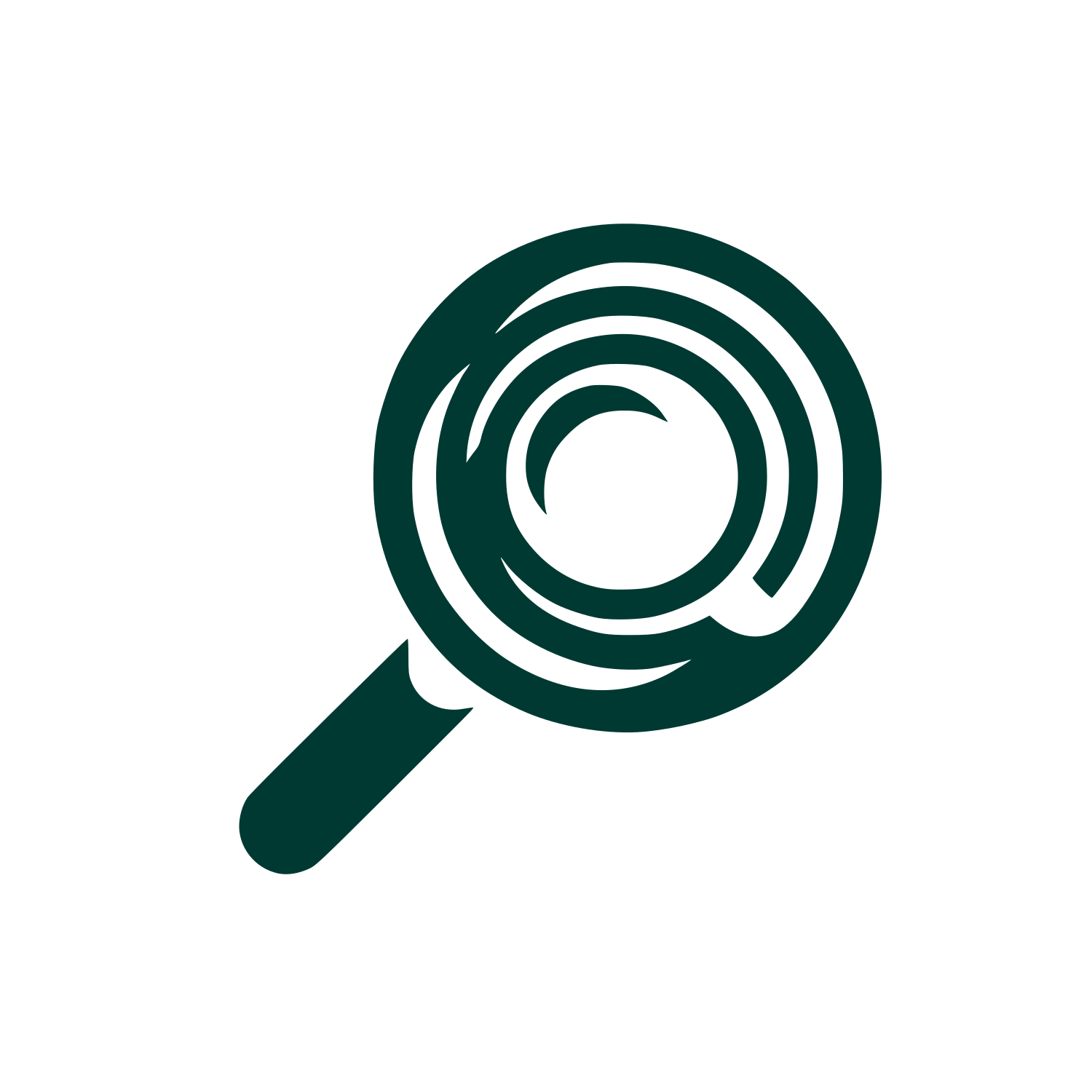Magnifying Glass Logo #003932