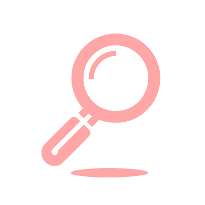 Magnifying Glass Logo #ffa6a6