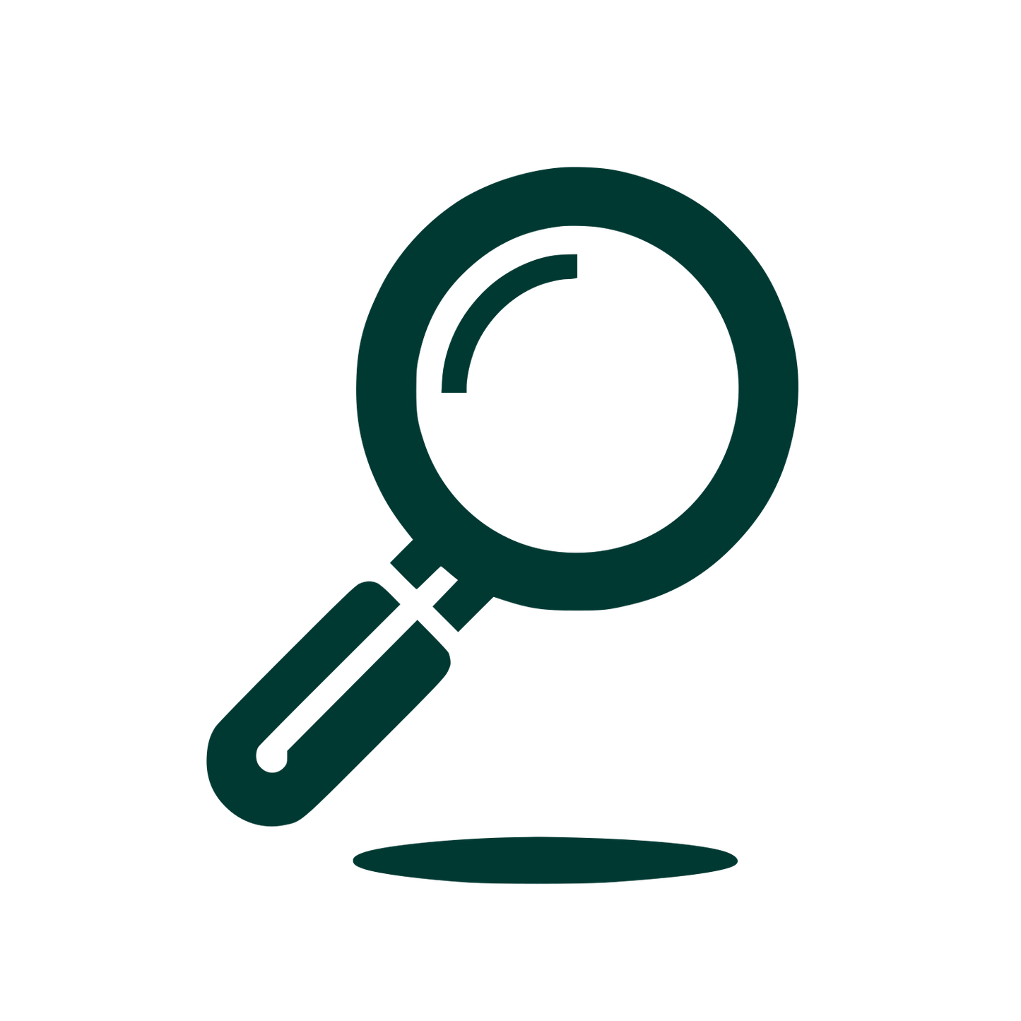 Magnifying Glass Logo #003932