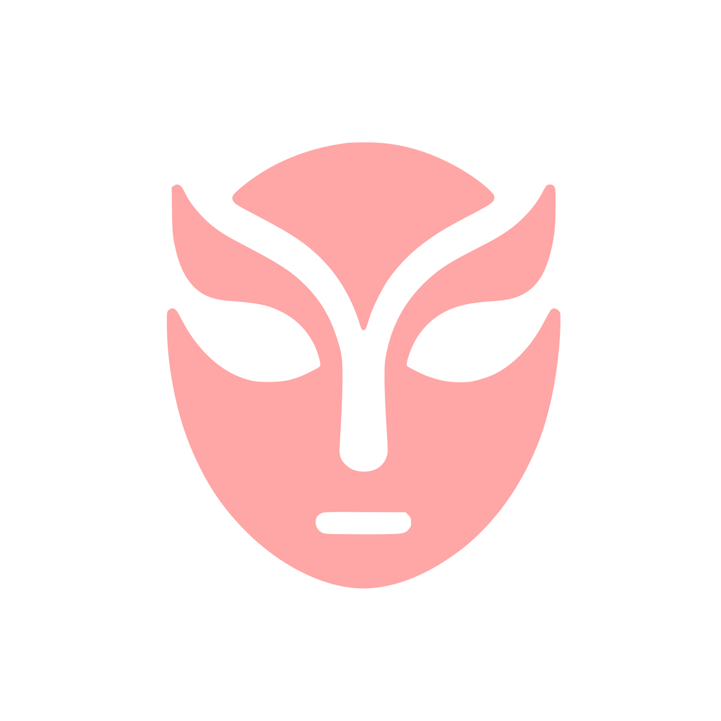 Abstract Mask Logo #ffa6a6