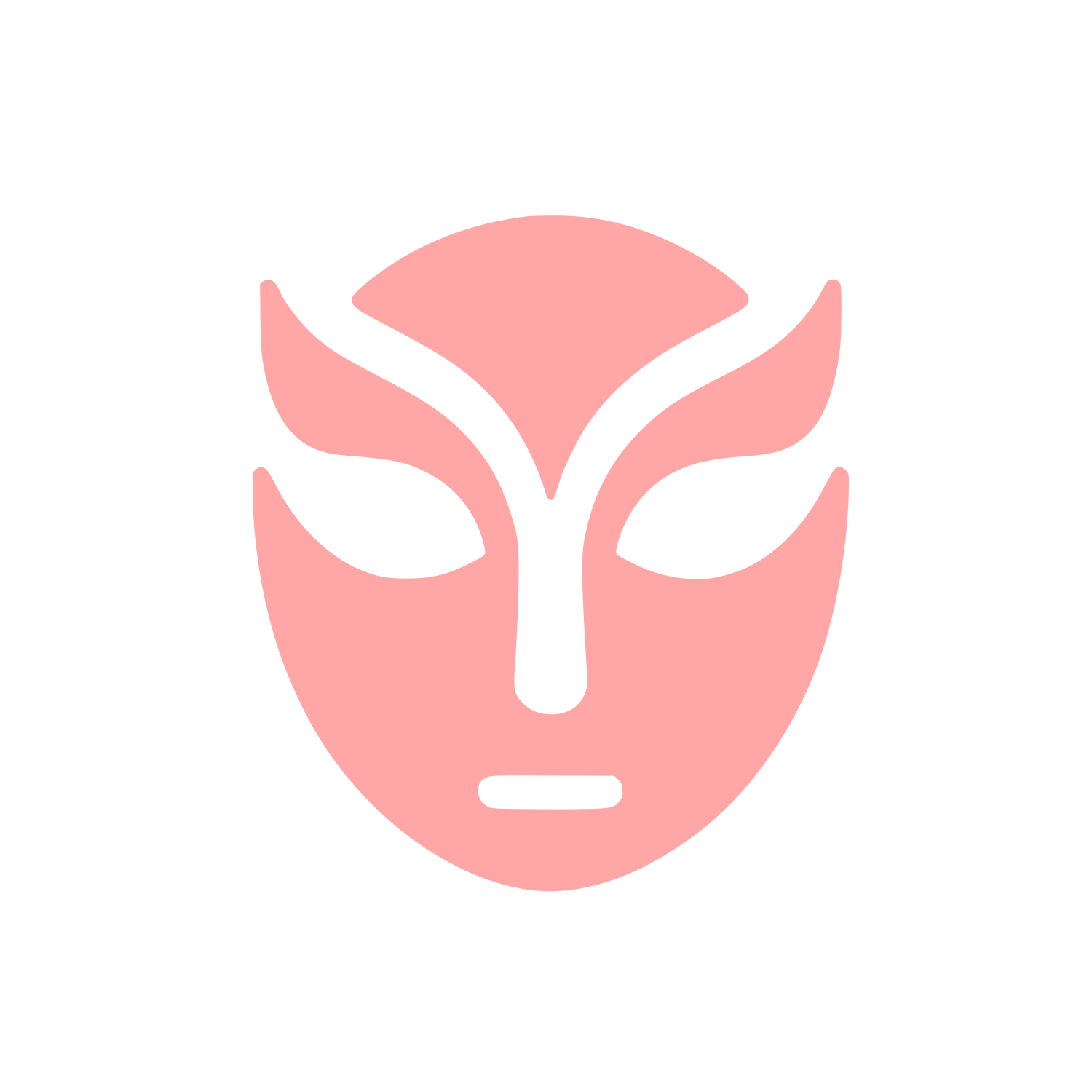 Abstract Mask Logo #ffa6a6
