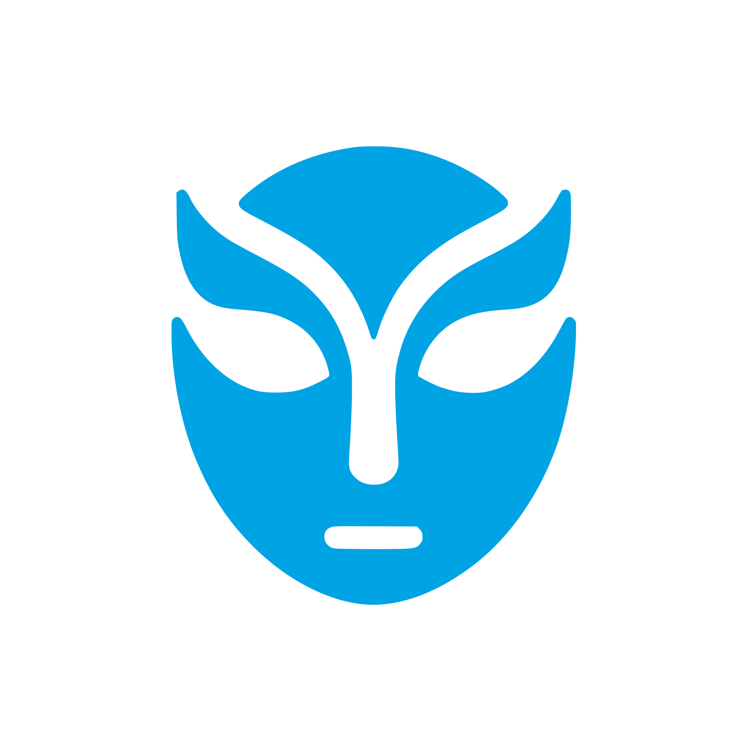 Abstract Mask Logo #00a3e4