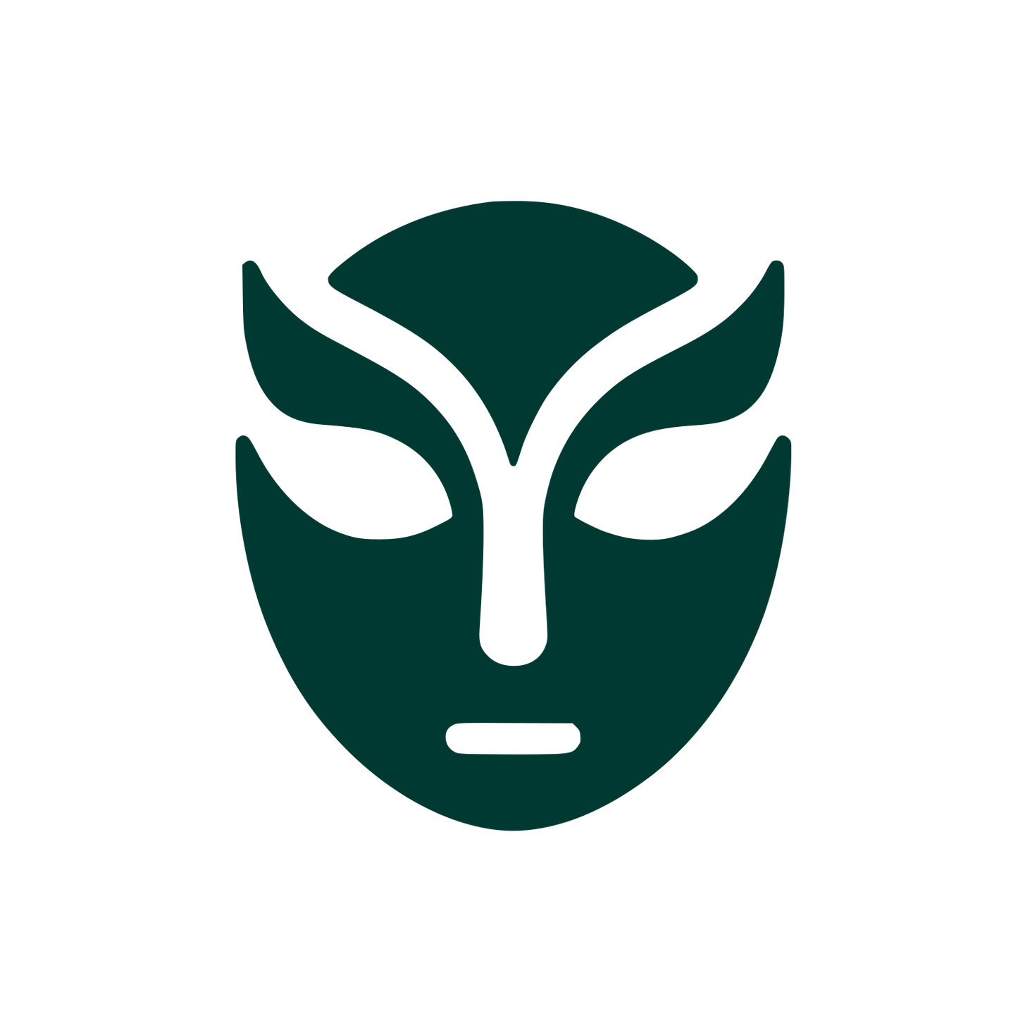 Abstract Mask Logo #003932