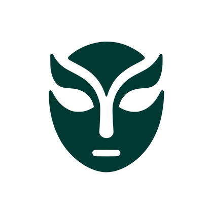 Abstract Mask Logo #003932