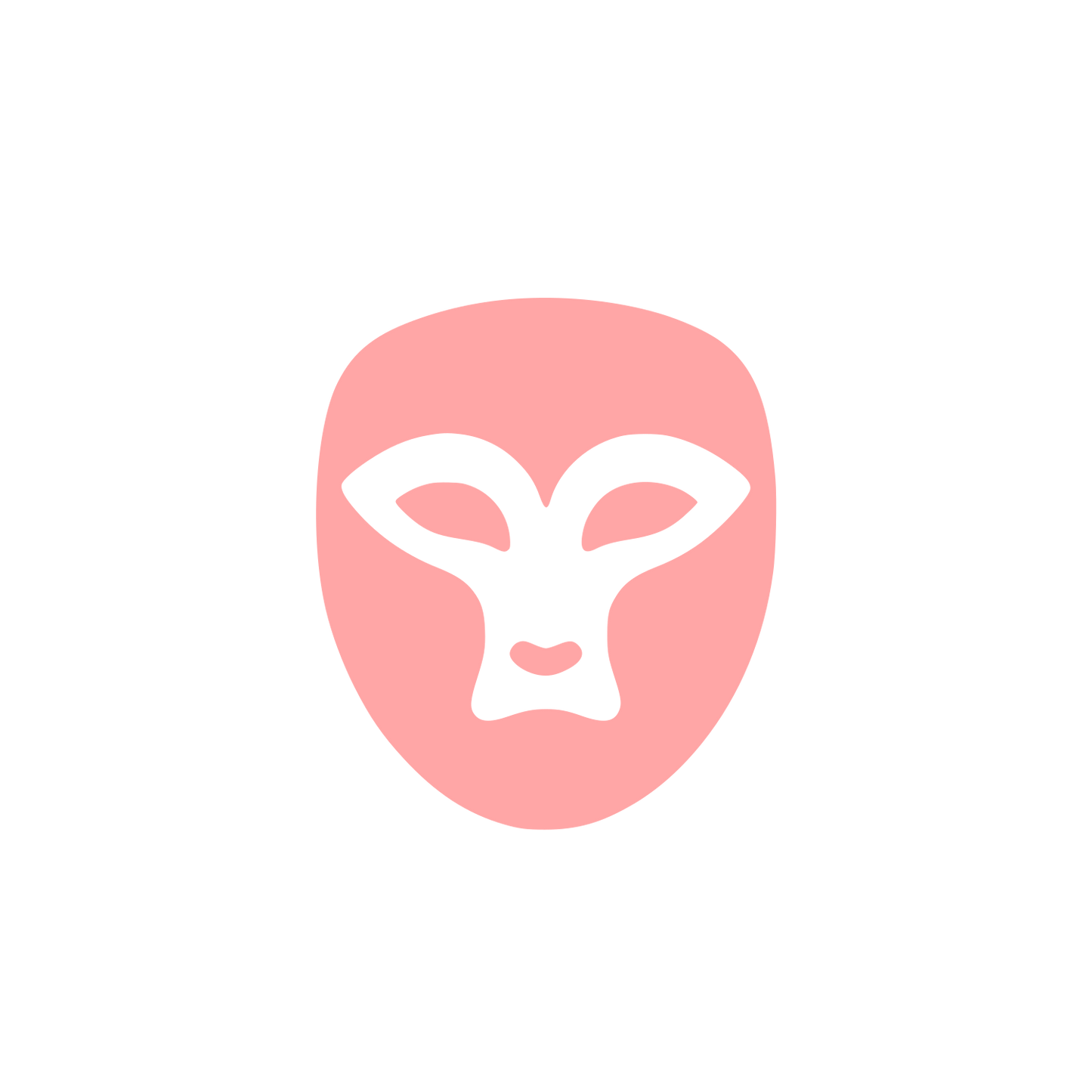 Alien Mask Logo #ffa6a6