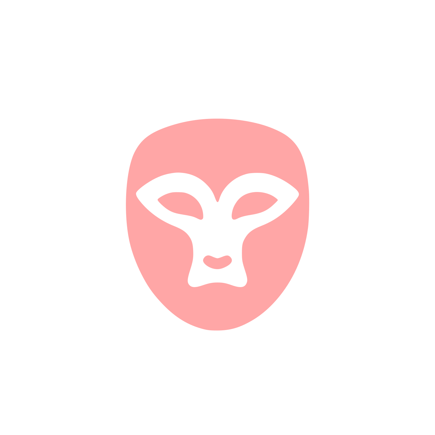 Alien Mask Logo #ffa6a6