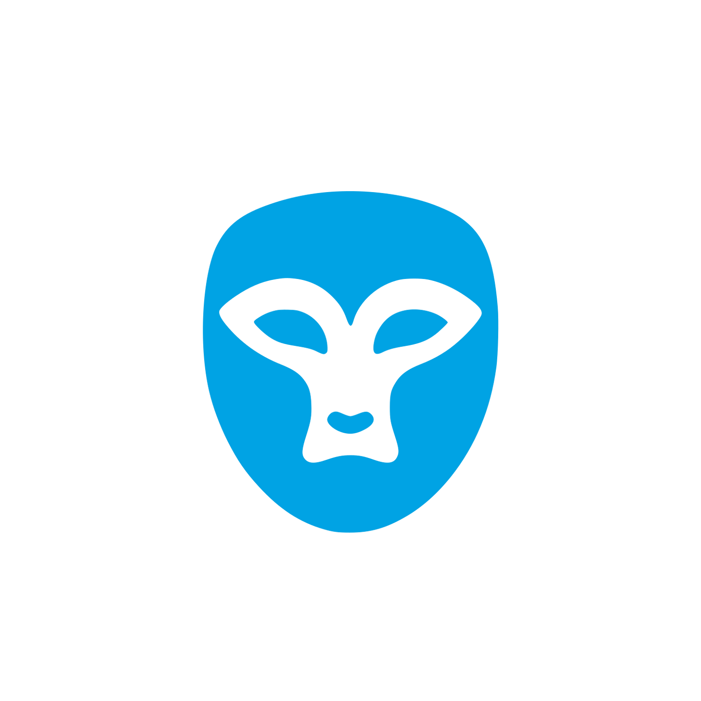 Alien Mask Logo #00a3e4
