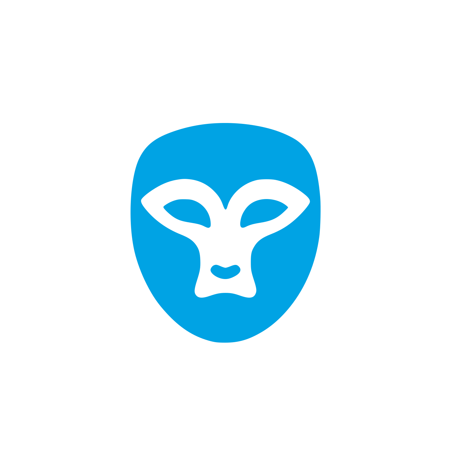 Alien Mask Logo #00a3e4