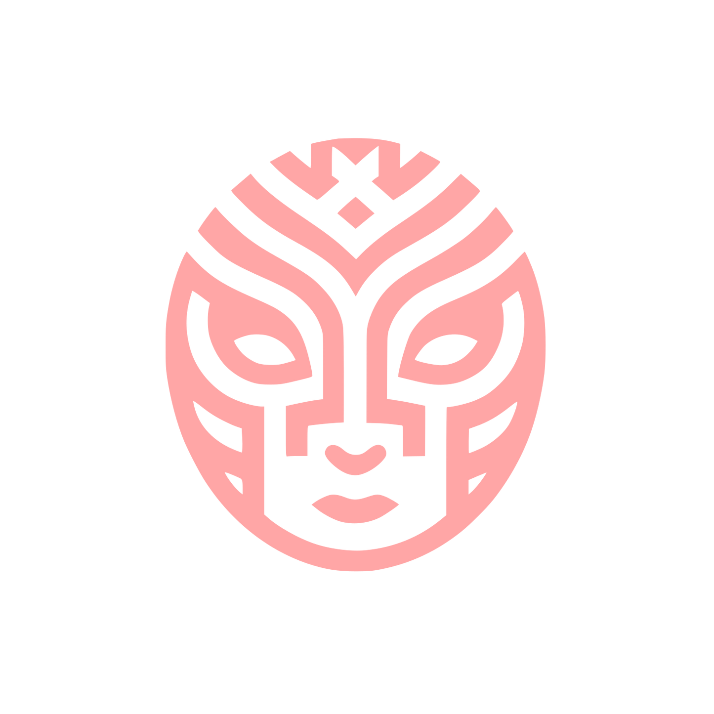 Tribal Mask Logo #ffa6a6