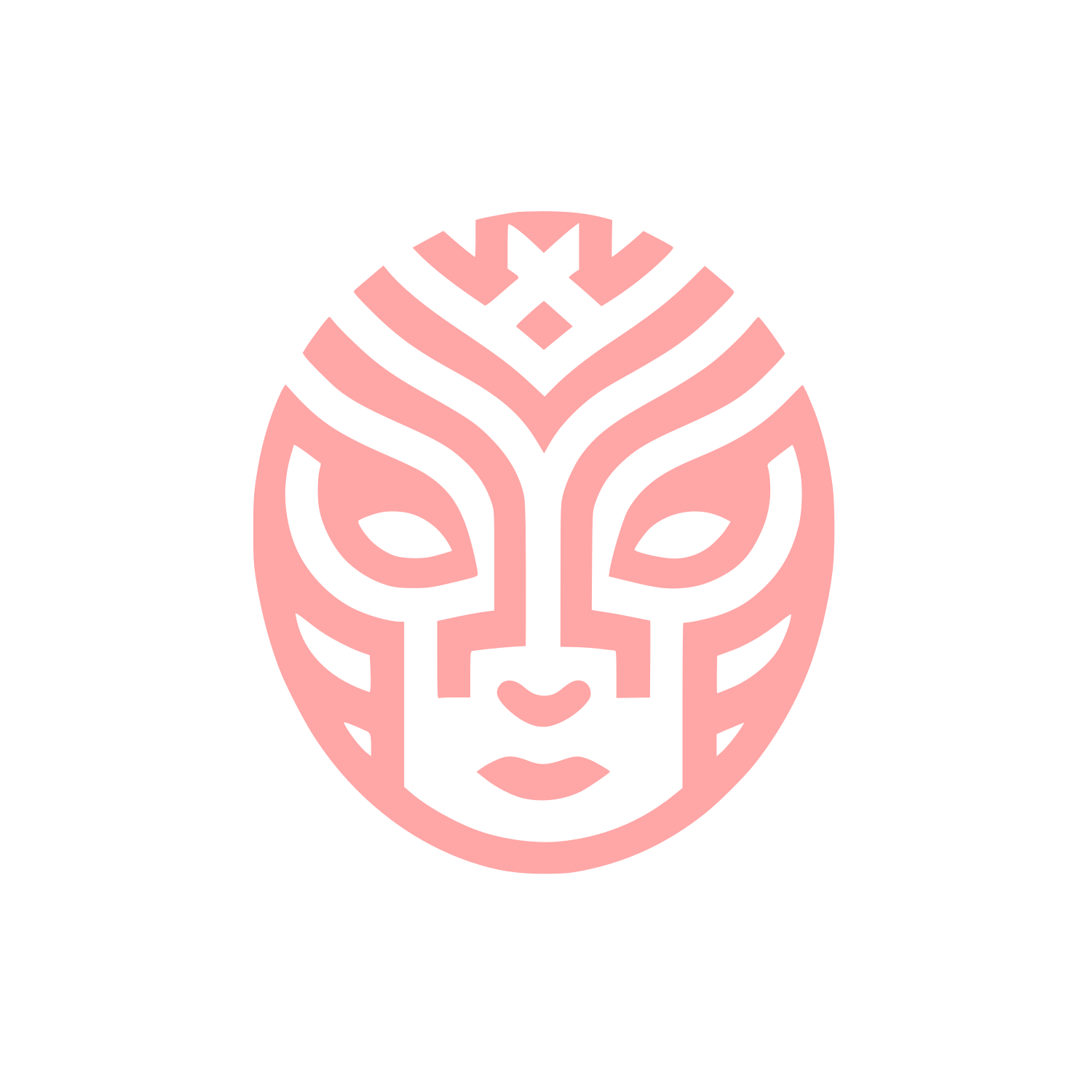 Tribal Mask Logo #ffa6a6