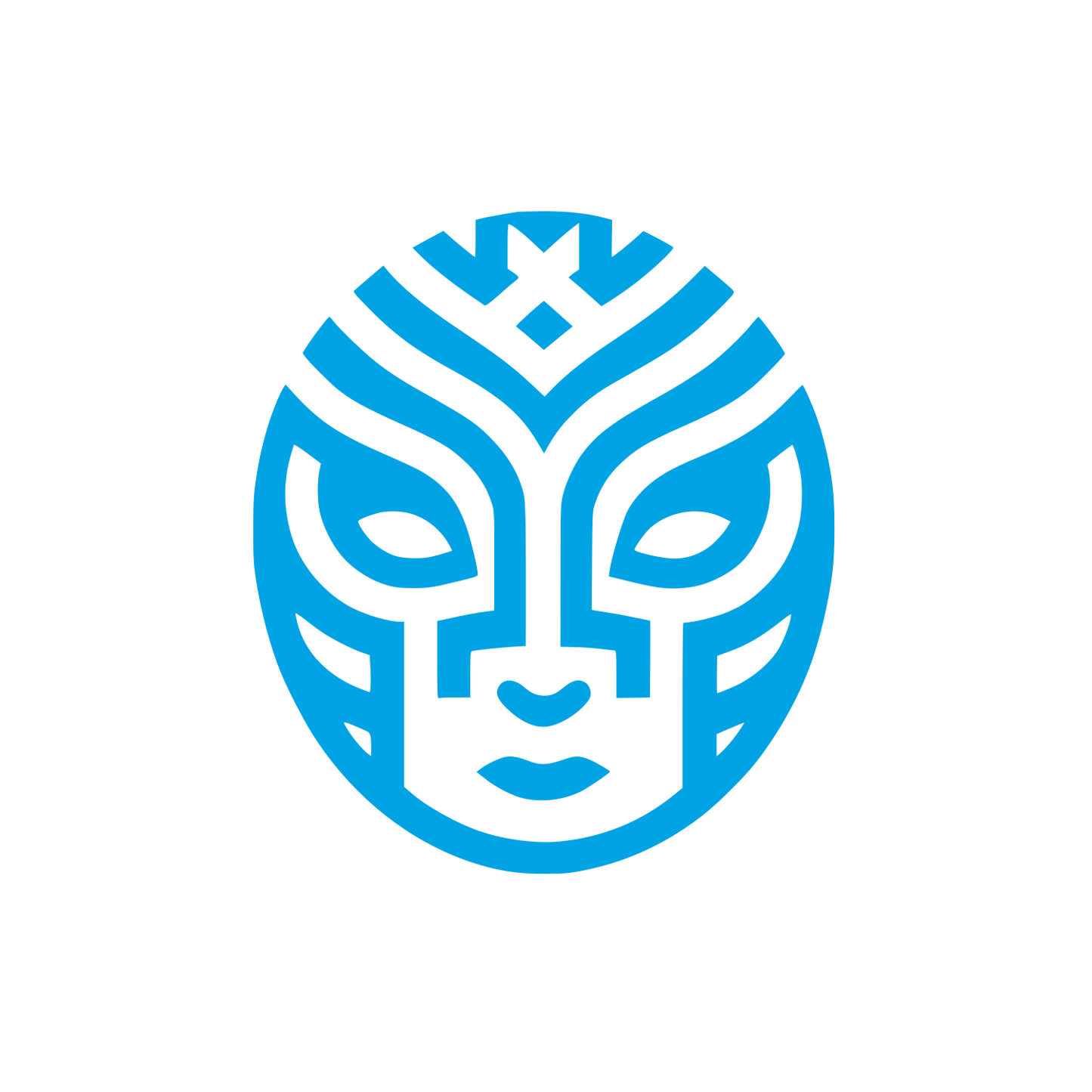 Tribal Mask Logo #00a3e4