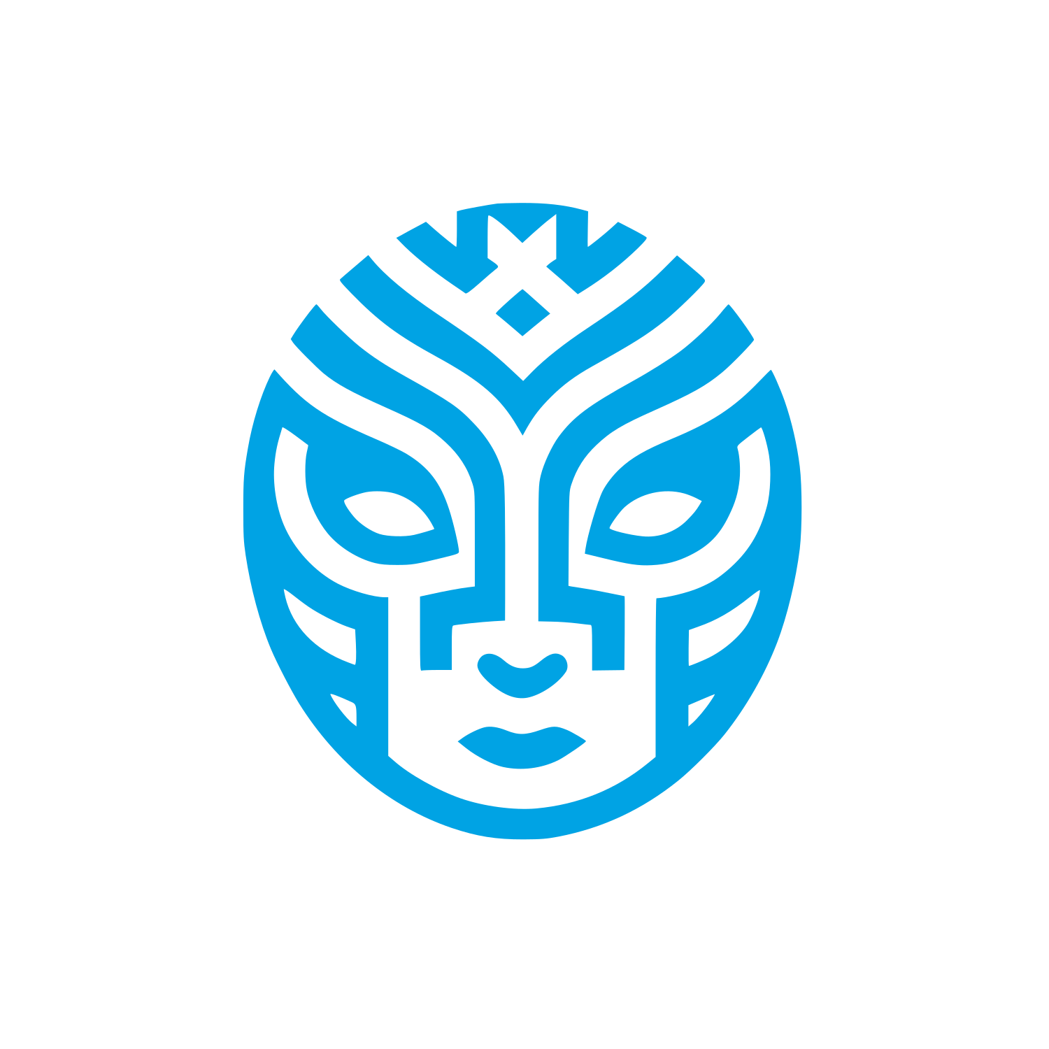 Tribal Mask Logo #00a3e4