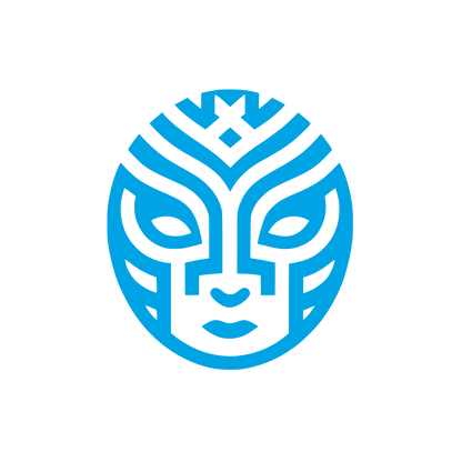 Tribal Mask Logo #00a3e4