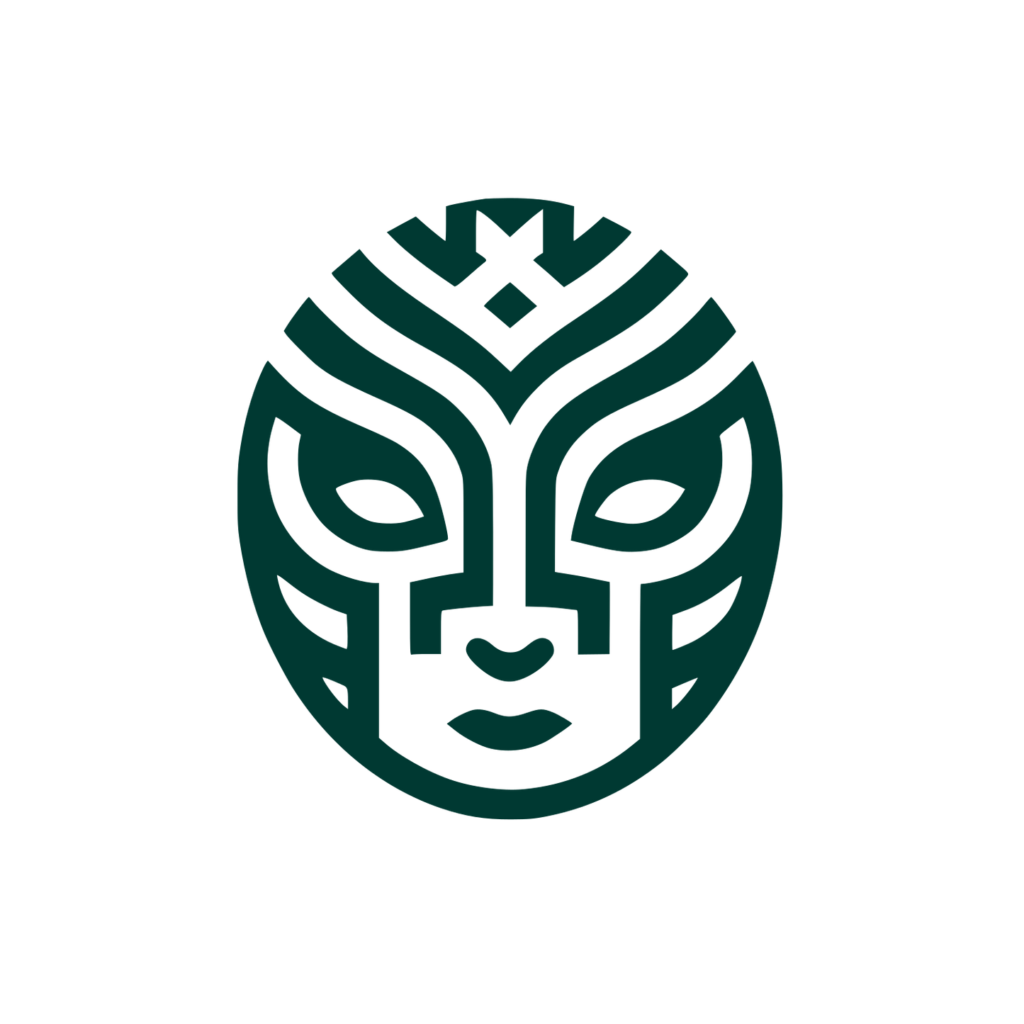 Tribal Mask Logo #003932