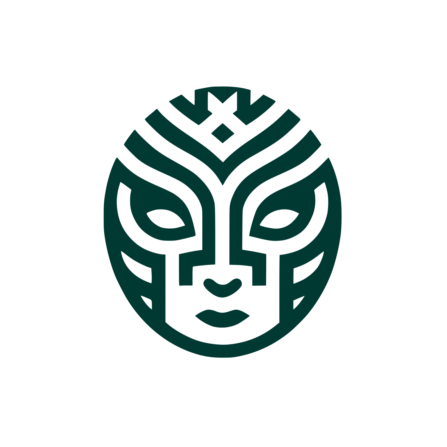 Tribal Mask Logo #003932