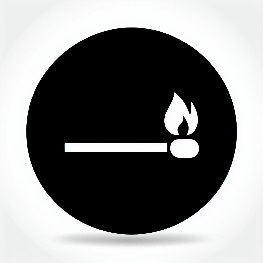 Matchstick Flame Logo