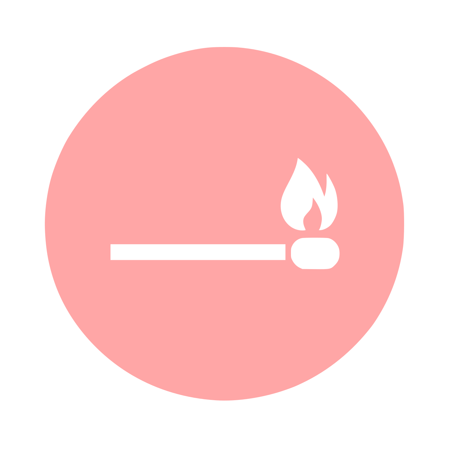 Matchstick Flame Logo #ffa6a6